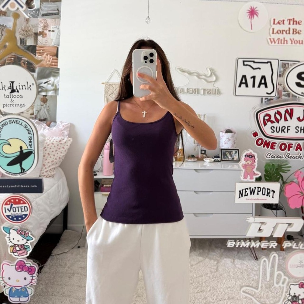 Brandy Melville dark purple long tank top
